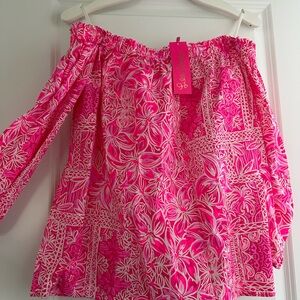 Lilly Pulitzer Winifred Top Piñata Pink new blooms on the block